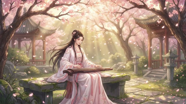 熟女人妻美食视频：古韵琴声